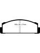 EBC For 68-83 Fiat 124 1.6 Yellowstuff Front Brake Pads