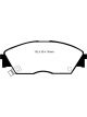 EBC For 90-92 Honda Civic CRX 1.6 Si Redstuff Front Brake Pads