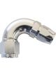 Aeroflow Cutter 120 Degree Stepped Hose End -10AN to -12 Silver