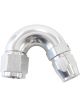 Aeroflow Cutter 150 Degree Stepped Hose End -8AN to -6 Silver