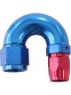 Aeroflow Cutter 180 Degree Stepped Hose End -8AN to -6 Blue/Red