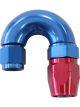 Aeroflow Cutter 180 Degree Stepped Hose End -6AN to -8 Blue/Red
