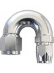 Aeroflow Cutter 180 Degree Stepped Hose End -10AN to -8 Silver