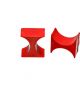 Energy Suspension Shock Isolator Set Red 2 X 2