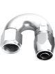 Aeroflow 550 Series Cutter Swivel 180 Degree Hose End -16AN Silver