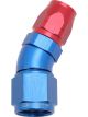 Aeroflow Cutter 30 Degree Stepped Hose End -8AN to -6 Blue/Red