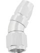 Aeroflow Cutter 30 Degree Stepped Hose -8AN to -6 Silver