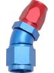 Aeroflow Cutter 30 Degree Stepped Hose End -10AN to -8 Blue/Red