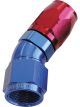 Aeroflow 550 Series Cutter Swivel 30 Degree Hose End -10AN Blue/Red