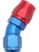 Aeroflow Cutter 30 Degree Stepped Hose End -10AN to -12 Blue/Red
