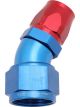 Aeroflow Cutter 30 Degree Stepped Hose End -16AN to -12 Blue/Red