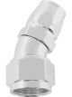 Aeroflow Cutter 30 Degree Stepped Hose End -16AN to -12 Silver