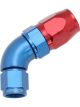 Aeroflow Cutter 60 Degree Stepped Hose End -6AN to -8 Blue/Red
