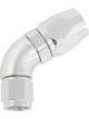 Aeroflow Cutter 60 Degree Stepped Hose -6AN to -8 Silver