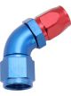Aeroflow Cutter 60 Degree Stepped Hose End -10AN to -8 Blue/Red