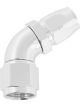 Aeroflow Cutter 60 Degree Stepped Hose End -10AN to -8 Silver