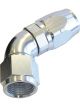 Aeroflow 550 Series Cutter Swivel 60 Degree Hose End -12AN Silver