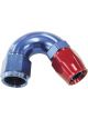 Aeroflow 570 One-Piece Full Flow 150 Degree Hose End -3AN Blue/Red
