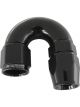 Aeroflow 570 One-Piece Full Flow 180 Degree Hose End -6AN Black