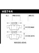 Hawk For 08-12 Mercedes-Benz GL550 HPS 5.0 Rear Brake Pads