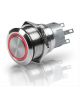 Hella Switch Push Stainless Steel SPST LED Red 12V