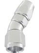 Aeroflow 570 One-Piece Full Flow 30 Degree Hose End -4AN Silver