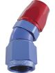Aeroflow 570 One-Piece Full Flow 30 Degree Hose End -6AN Blue/Red