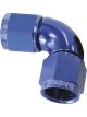 Aeroflow 90 Degree Full Flow Female Coupler -6AN Blue