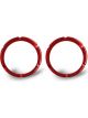 KC Hilites FLEX Series Coloured Bezel Rings Red Pack of 2