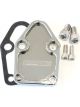Aeroflow Billet Fuel Pump Block-Off Plate Chrome For SB Chevy