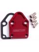 Aeroflow Billet Fuel Pump Block-Off Plate Red For SB Chevy