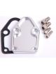 Aeroflow Billet Fuel Pump Block-Off Plate Silver For SB Chevy