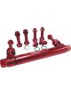 Aeroflow Adjustable Billet Fuel Log Red