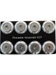 NRG Fender Washer Kit w/Color Matched M8 Bolt Rivets For Plastic Silv…