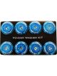 NRG Fender Washer Kit w/Color Matched M8 Bolt Rivets For Plastic Blue…