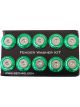 NRG Fender Washer Kit w/Rivets For Plastic Green Set of 10