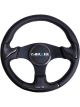 NRG Carbon Fiber Steering Wheel 350mm Blk Frame Blk Stitching w/Rub…