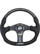 NRG Carbon Fiber Steering Wheel 350mm Oval Shape Black w/Leather Tr…