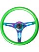 NRG Classic Wood Grain Steering Wheel 350mm Green Pearl/Flake Pain…