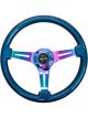 NRG Classic Wood Grain Steering Wheel 350mm Blue Pearl/Flake Paint