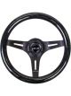 NRG Classic Wood Grain Steering Wheel 310mm Black Sparkle w/Blk 3…