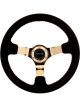 NRG Reinforced Steering Wheel 350mm / 3in. Deep Blk Suede w/Red BB…
