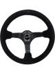NRG Reinforced Steering Wheel 350mm / 3in. Deep Blk Suede/Blk B…