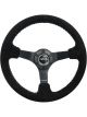 NRG Reinforced Steering Wheel 350mm / 3in. Deep Blk Suede/Blue…