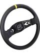 NRG Reinforced Steering Wheel 350mm / 3in Deep Blk Leather w/NRG Ar…