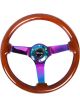NRG Reinforced Steering Wheel 350mm / 3in. Deep Classic Dark Wood…