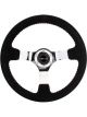 NRG Reinforced Steering Wheel 350mm / 3in. Deep Blk Suede w/Red BB…