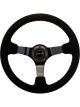 NRG Reinforced Steering Wheel 350mm / 3in. Deep Blk Suede w/Red BB…