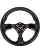 NRG Reinforced Steering Wheel 320mm Blk w/Gloss Black Trim