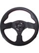 NRG Reinforced Steering Wheel 320mm Leather w/Red Stitch